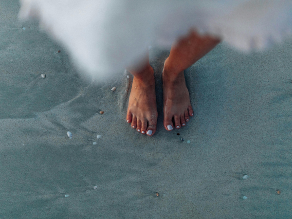 feet on beach